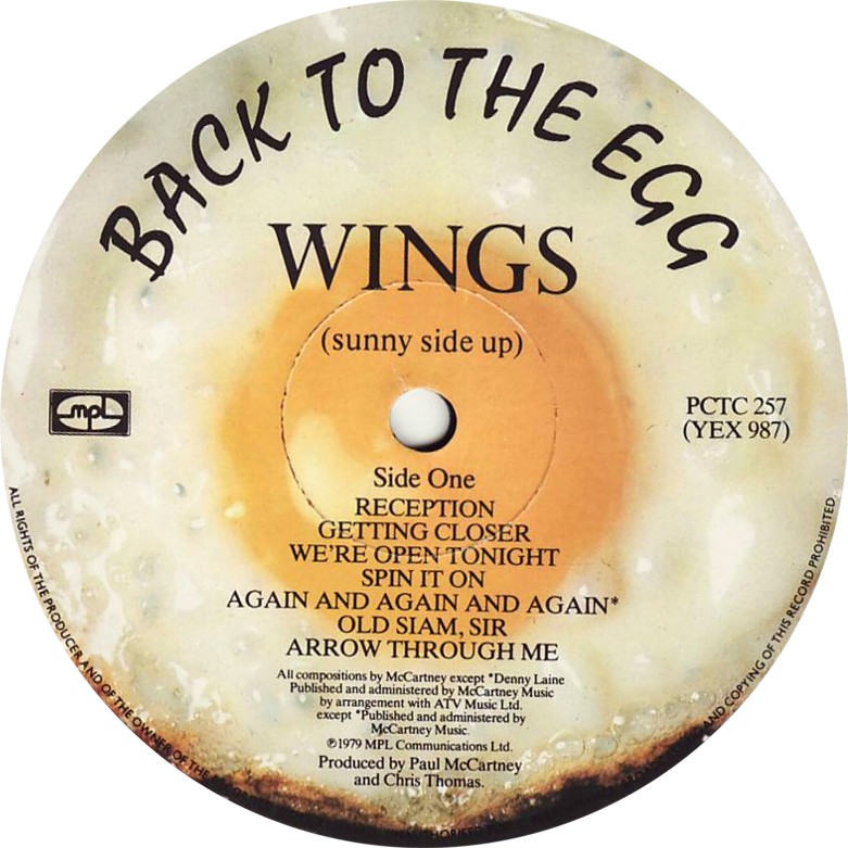 交換無料 WINGS Back To The Egg UK MPL オリジナル tagosfood.com